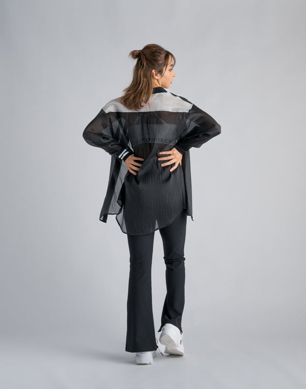 CRONOS WOMEN SHEER SHIRTS [BLACK]