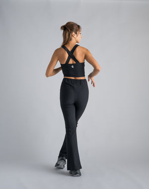 CRONOS WOMEN RIB GATHER BRA【BLACK】