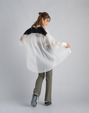 CRONOS WOMEN SHEER SHIRTS [WHITE]