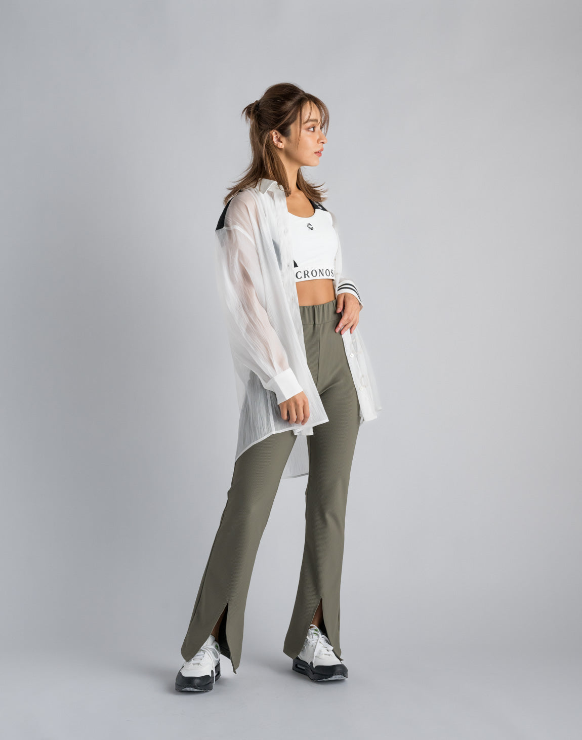 CRONOS WOMEN SHEER SHIRTS【WHITE】 – クロノス CRONOS