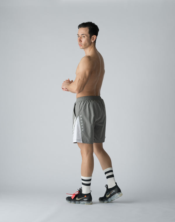 CRONOS DIAGONAL SWITCHING SHORTS【GRAY】