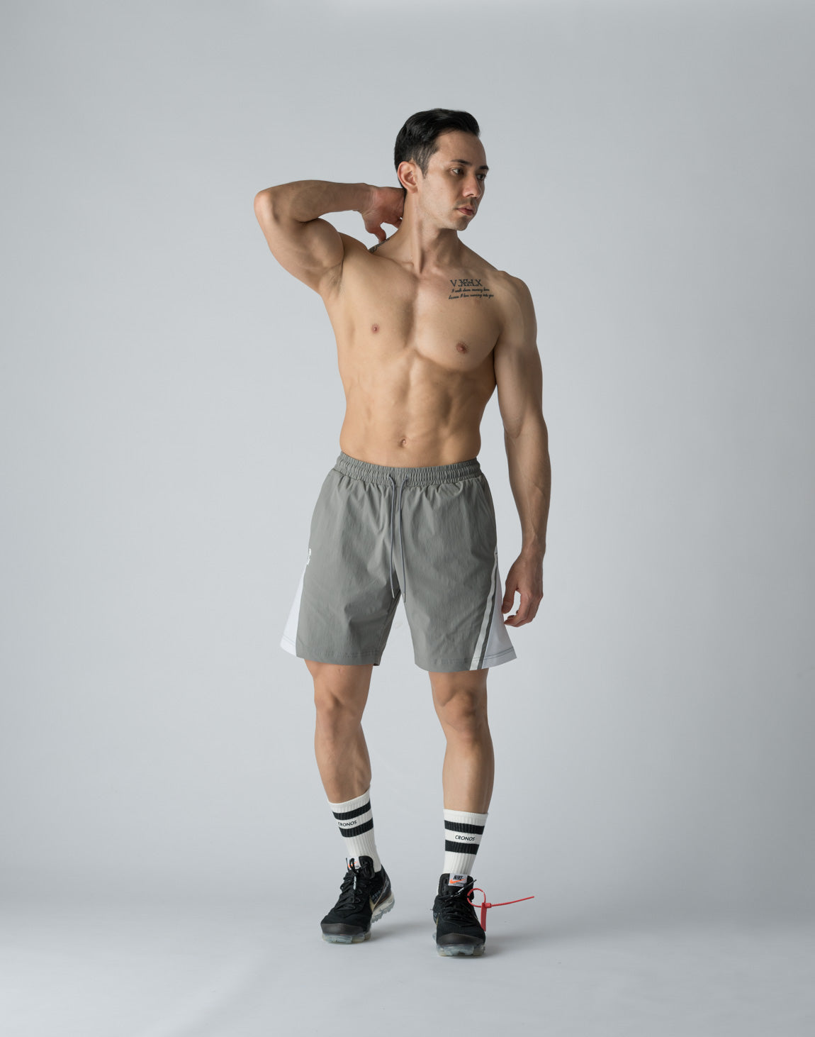CRONOS DIAGONAL SWITCHING SHORTS【GRAY】 – クロノス CRONOS CRONOS DIAGONAL SWITCHING SHORTS【GRAY】 – クロノス CRONOS