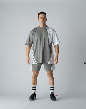 CRONOS DIAGONAL SWITCHING SHORTS【GRAY】