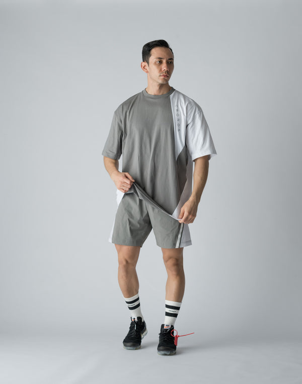 CRONOS DIAGONAL SWITCHING SHORTS【GRAY】