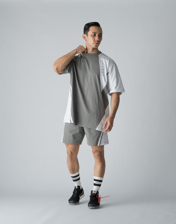 CRONOS DIAGONAL SWITCHING SHORTS【GRAY】