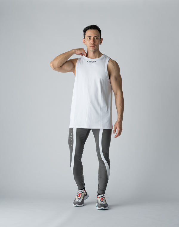 CRONOS STRETCH FRIES TANKTOP [WHITE]