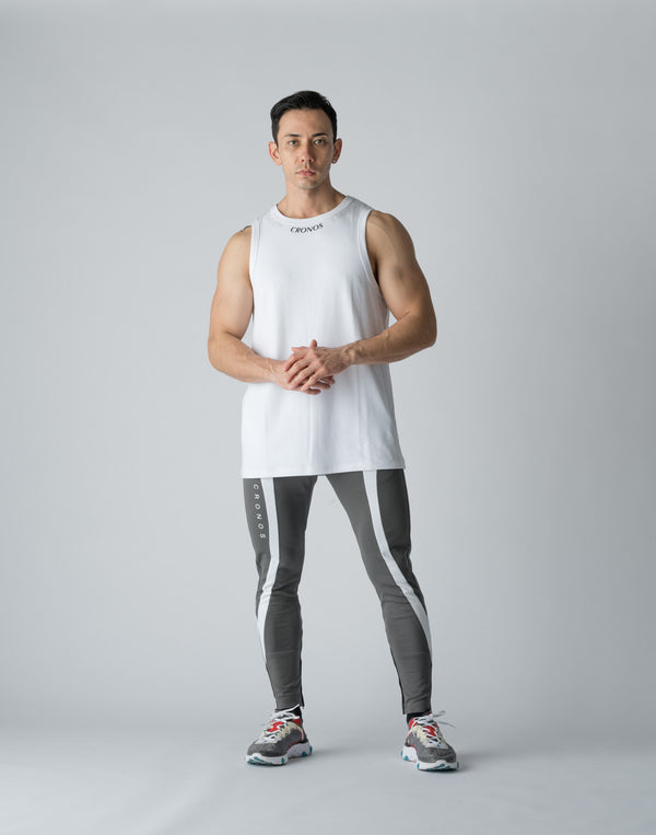 CRONOS STRETCH FRIES TANKTOP [WHITE]