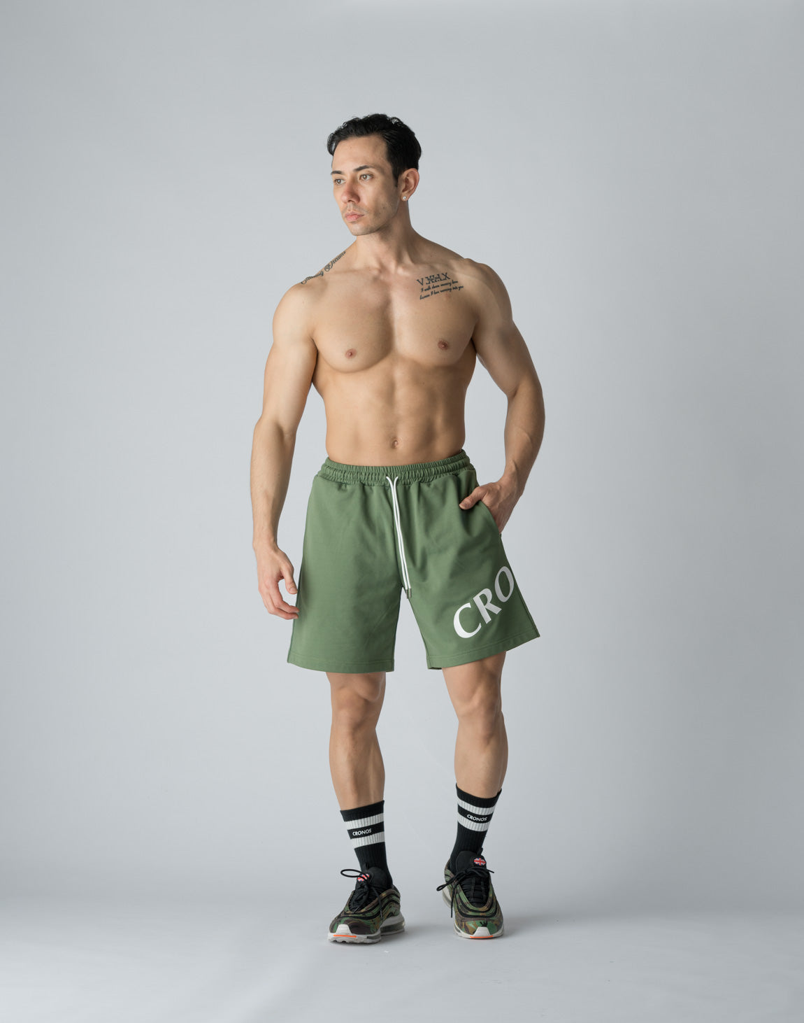CRONOS SIDE PRINT SHORTS【C.GREEN】 – クロノス CRONOS