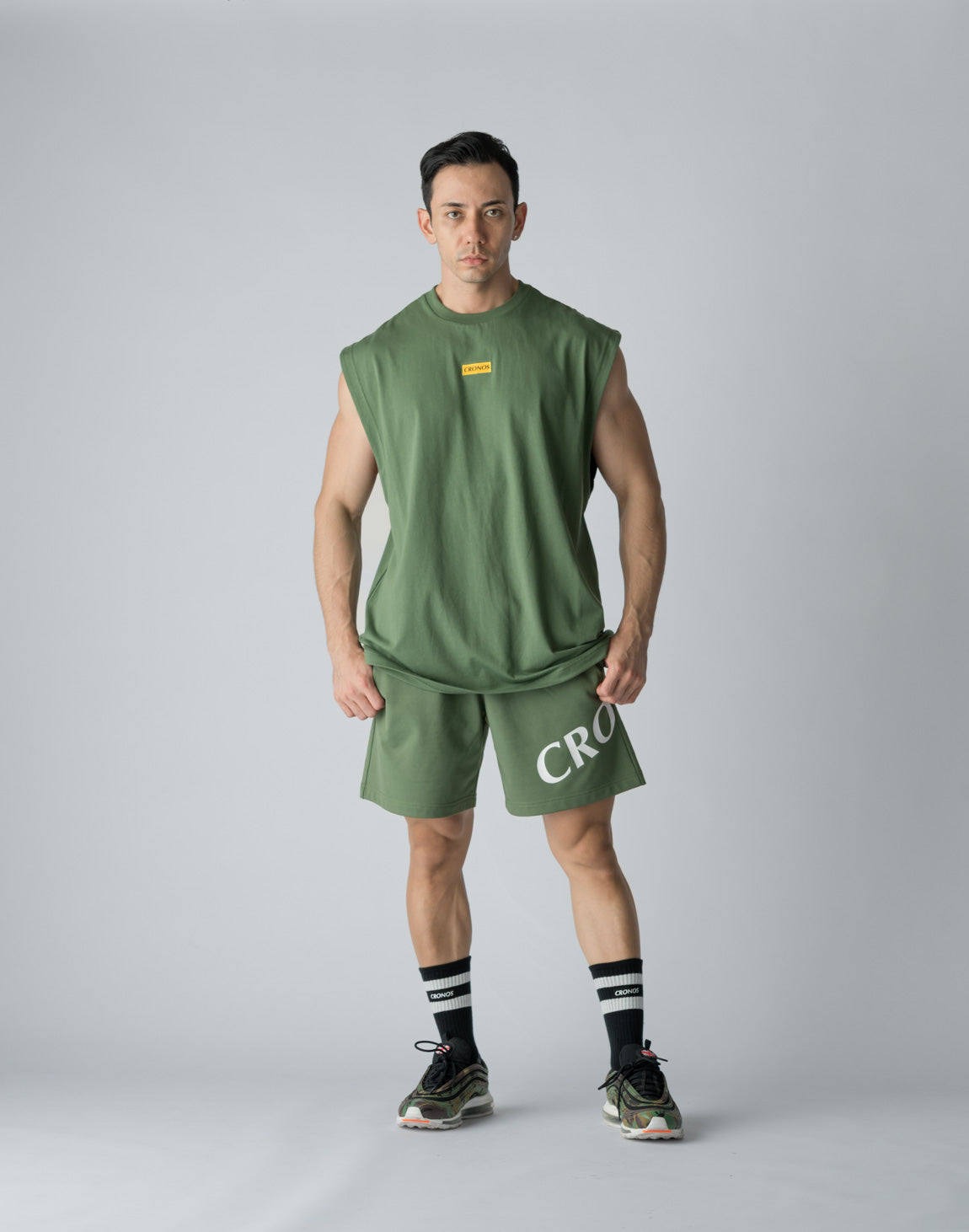 CRONOS SIDE PRINT SHORTS【C.GREEN】 – クロノス CRONOS CRONOS SIDE PRINT SHORTS【C.GREEN】 – クロノス CRONOS
