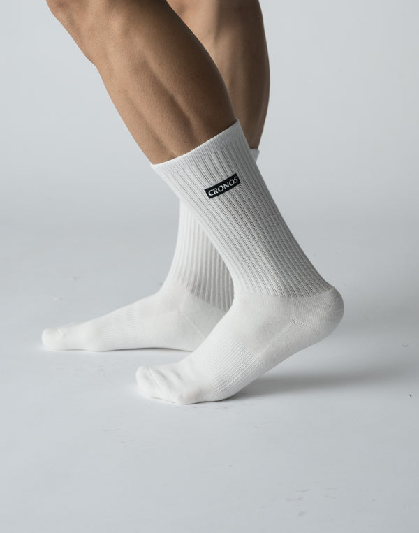 CRONOS 2PACK BOXLOGO SOCKS【WHITE×BLACK】