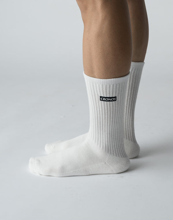 CRONOS 2PACK BOXLOGO SOCKS【WHITE×BLACK】