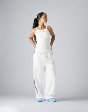CRONOS WOMEN BLACK LETTER TANKTOP【WHITE】