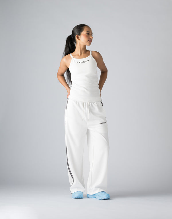 CRONOS WOMEN BLACK LETTER TANKTOP【WHITE】