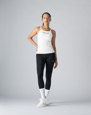 CRONOS WOMEN BLACK LETTER TANKTOP【WHITE】
