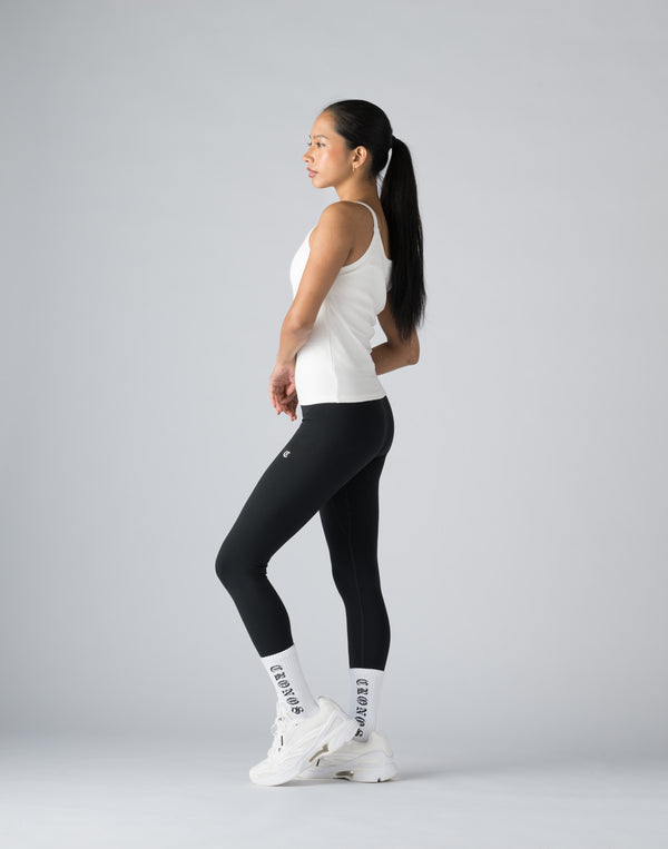 CRONOS WOMEN BLACK LETTER TANKTOP【WHITE】