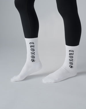 CRONOS WOMEN BLACK LETTER SOCKS [PINK]
