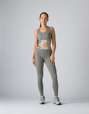 CRONOS WOMEN BLACK LETTER LEGGINGS【GRAY】