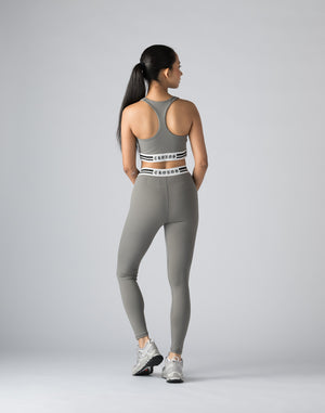 CRONOS WOMEN BLACK LETTER LEGGINGS【GRAY】