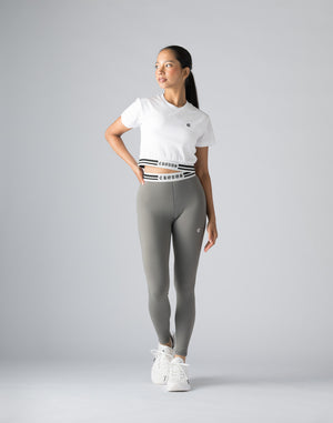 CRONOS WOMEN BLACK LETTER LEGGINGS【GRAY】