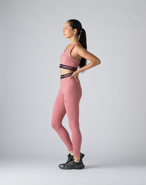 CRONOS WOMEN BLACK LETTER LEGGINGS【PINK】