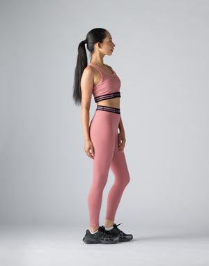 CRONOS WOMEN BLACK LETTER LEGGINGS【PINK】