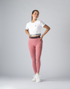 CRONOS WOMEN BLACK LETTER LEGGINGS【PINK】