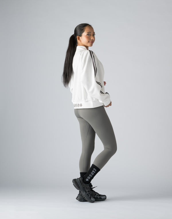 CRONOS WOMEN BLACK LETTER LEGGINGS【GRAY】