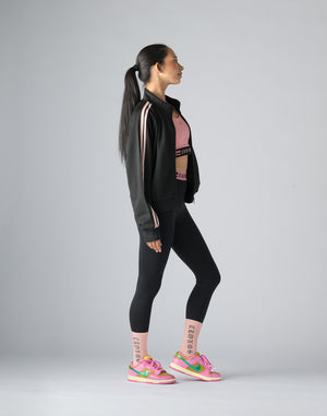 CRONOS WOMEN BLACK LETTER SOCKS [PINK]