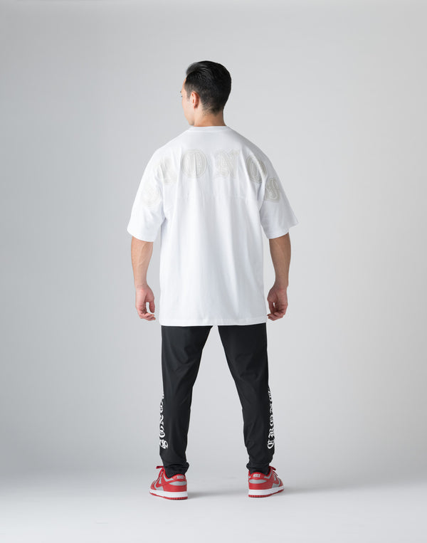 CRONOS BLACK LETTER DOLMAN SLEEVE T-SHIRT【WHITE】