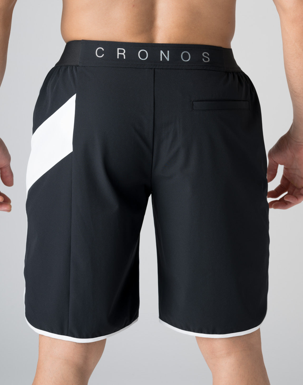 CRONOS DIAGONAL SWITCHING SURF SHORTS【BLACK×SILVER】 – クロノス CRONOS Official  Store