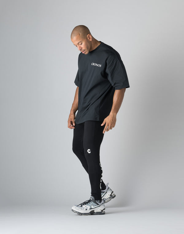 CRONOS STRIPED PATTERN OVERSIZE T-SHIRT