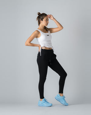 CRONOS WOMEN DRAWSTRING TANKTOP【WHITE】