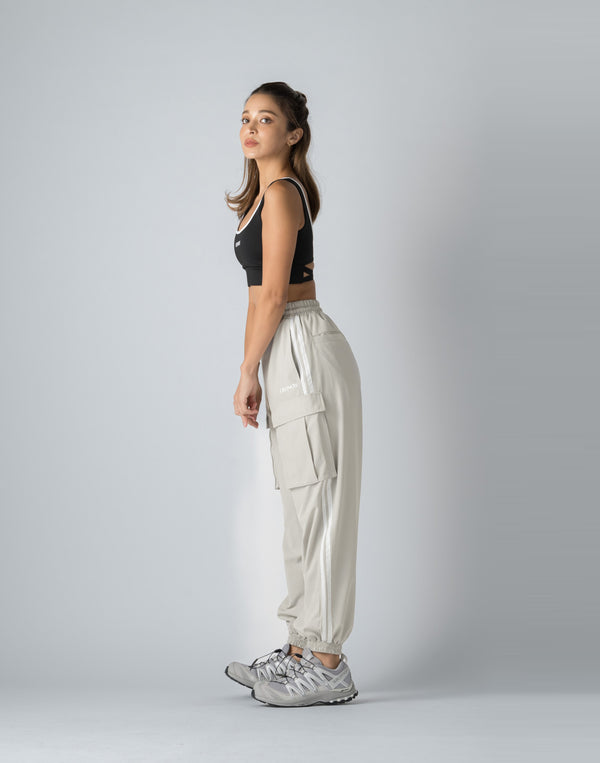 CRONOS WOMEN NYLON STRETCH CARGO【GRAY】