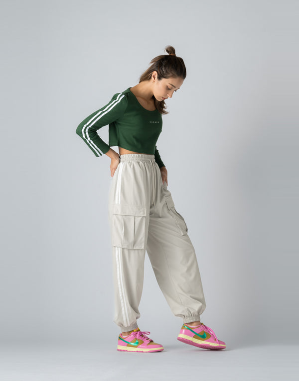 CRONOS WOMEN NYLON STRETCH CARGO【GRAY】