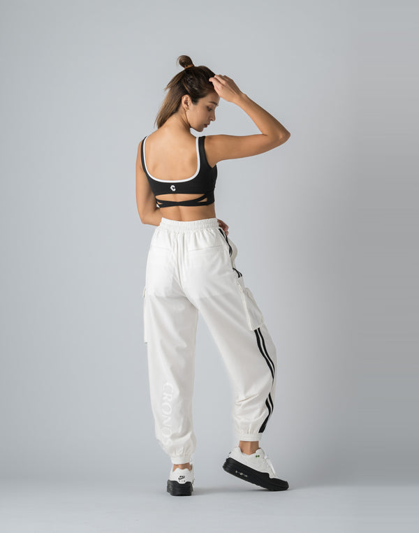 CRONOS WOMEN NYLON STRETCH CARGO【WHITE】