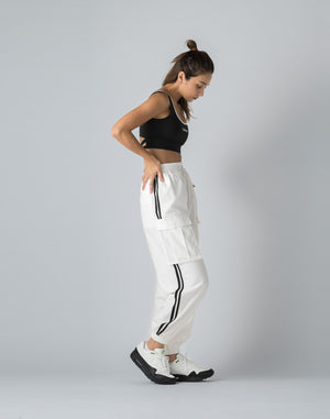 CRONOS WOMEN NYLON STRETCH CARGO【WHITE】
