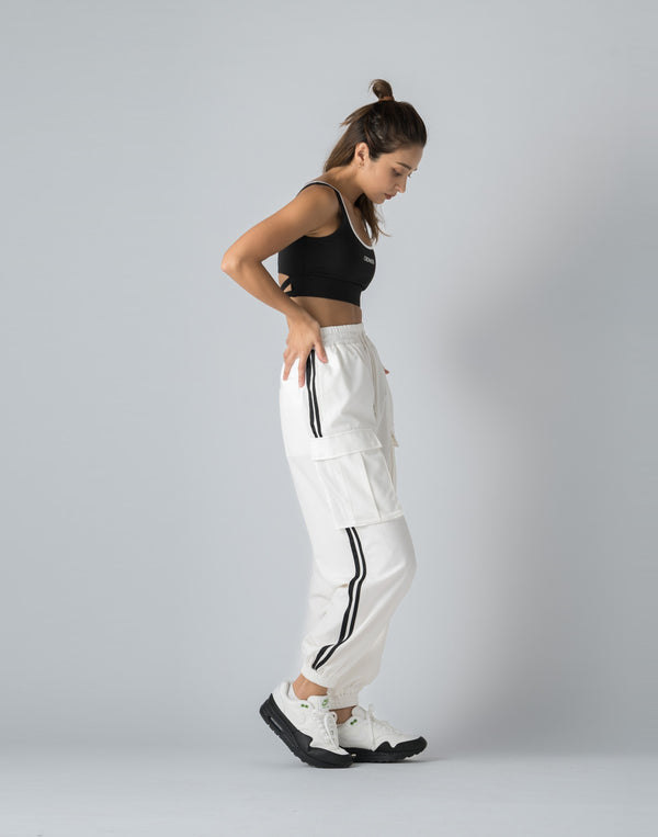 CRONOS WOMEN NYLON STRETCH CARGO【WHITE】