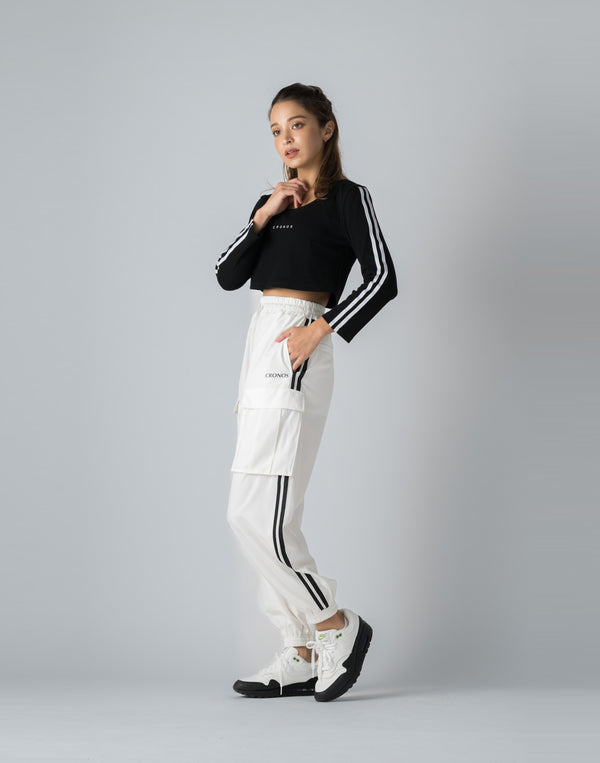 CRONOS WOMEN NYLON STRETCH CARGO【WHITE】