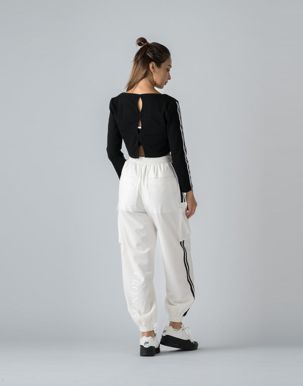 CRONOS WOMEN NYLON STRETCH CARGO【WHITE】