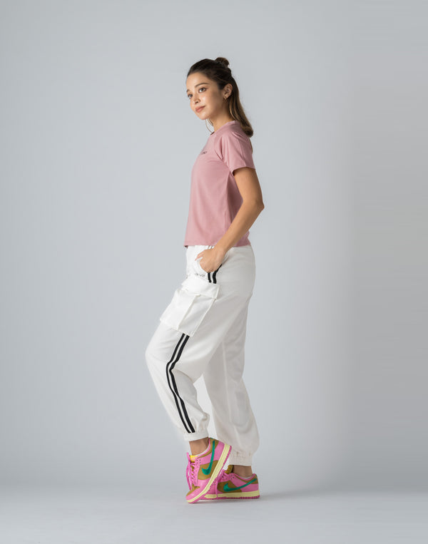 CRONOS WOMEN NYLON STRETCH CARGO【WHITE】