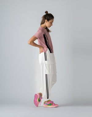 CRONOS WOMEN NYLON STRETCH CARGO【WHITE】