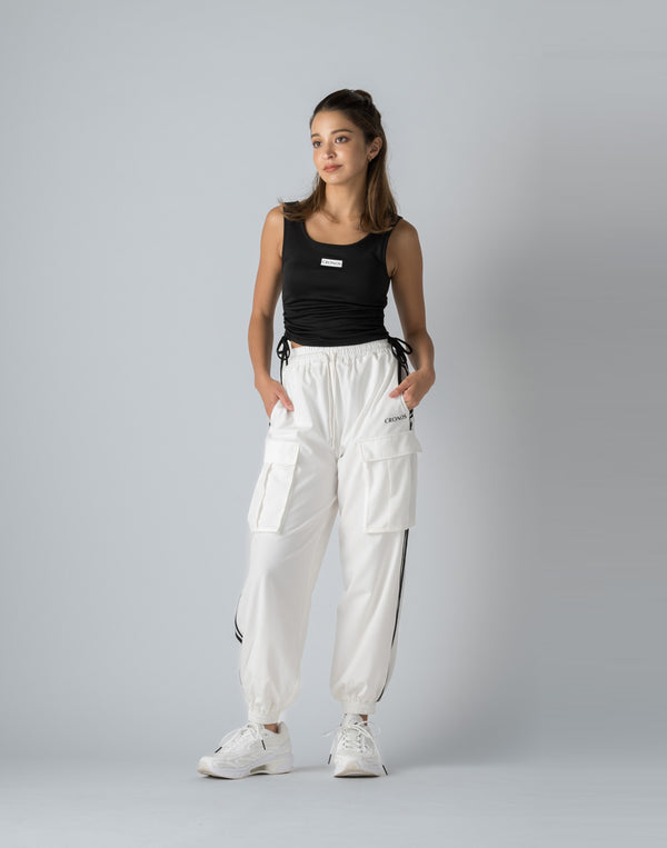 CRONOS WOMEN NYLON STRETCH CARGO【WHITE】