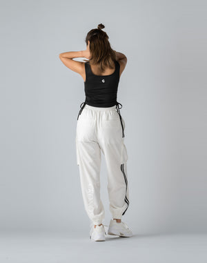 CRONOS WOMEN NYLON STRETCH CARGO【WHITE】