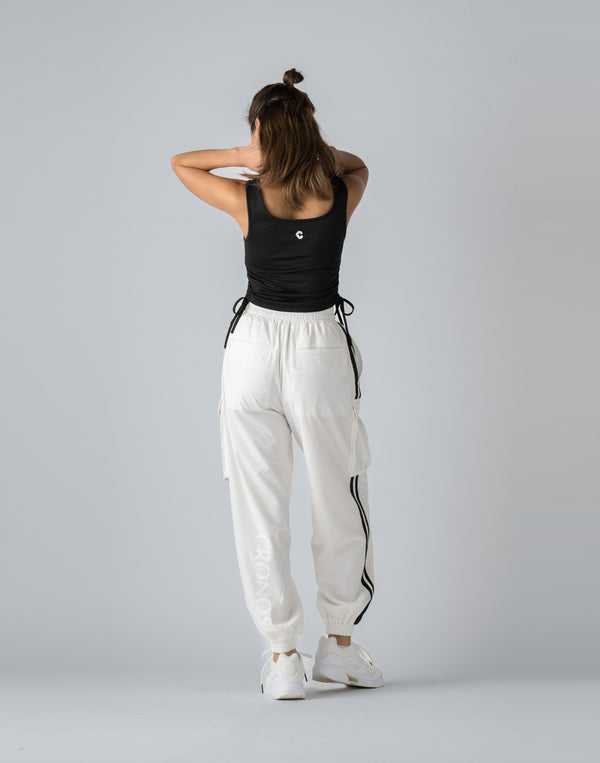 CRONOS WOMEN NYLON STRETCH CARGO【WHITE】