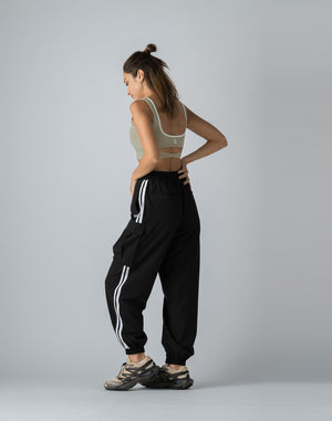 CRONOS WOMEN NYLON STRETCH CARGO【BLACK】