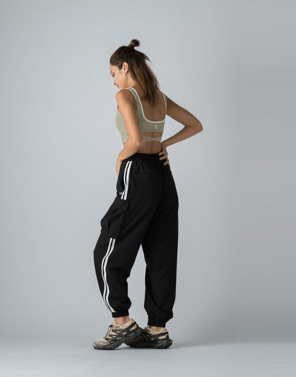 CRONOS WOMEN NYLON STRETCH CARGO【BLACK】