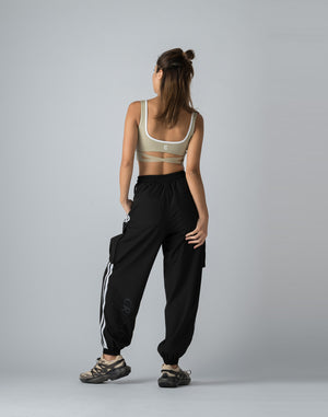 CRONOS WOMEN NYLON STRETCH CARGO【BLACK】