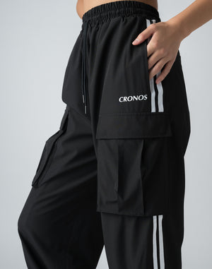 CRONOS WOMEN NYLON STRETCH CARGO【BLACK】