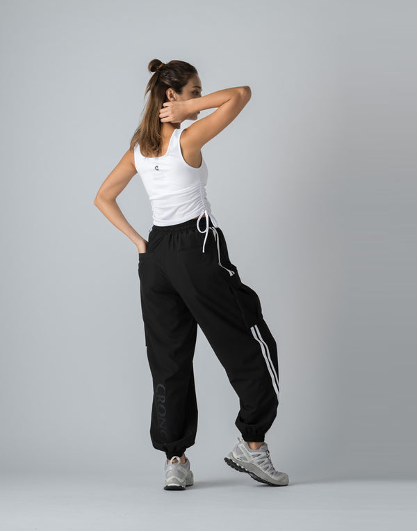 CRONOS WOMEN NYLON STRETCH CARGO【BLACK】