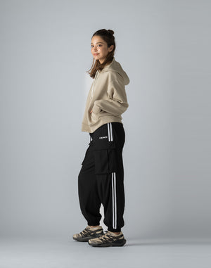 CRONOS WOMEN NYLON STRETCH CARGO【BLACK】
